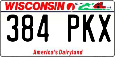 WI license plate 384PKX