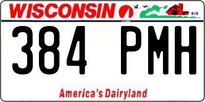 WI license plate 384PMH