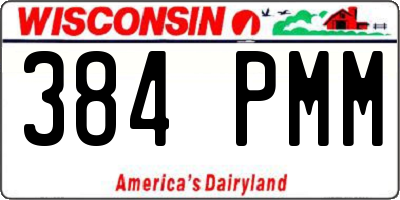 WI license plate 384PMM