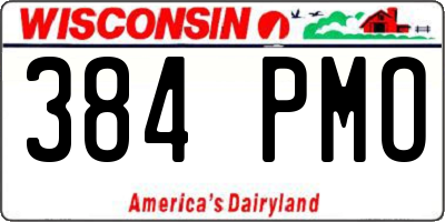 WI license plate 384PMO