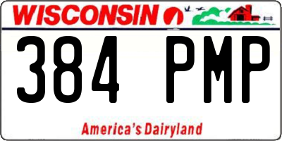 WI license plate 384PMP