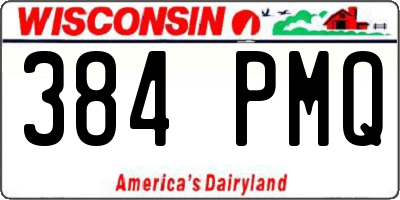 WI license plate 384PMQ