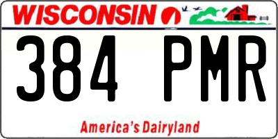 WI license plate 384PMR