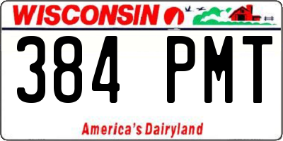WI license plate 384PMT