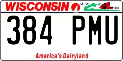 WI license plate 384PMU