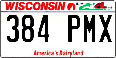 WI license plate 384PMX