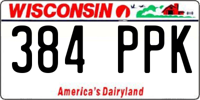 WI license plate 384PPK