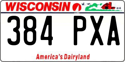 WI license plate 384PXA
