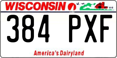 WI license plate 384PXF