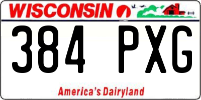 WI license plate 384PXG