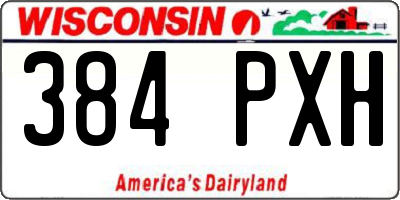 WI license plate 384PXH