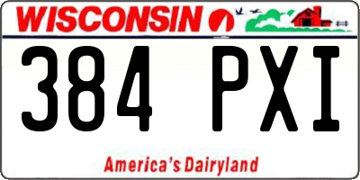 WI license plate 384PXI