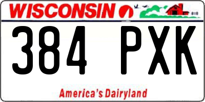 WI license plate 384PXK