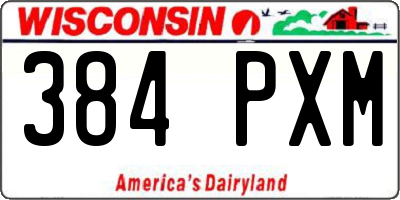 WI license plate 384PXM