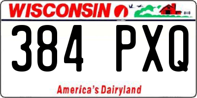 WI license plate 384PXQ