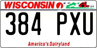 WI license plate 384PXU