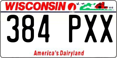 WI license plate 384PXX