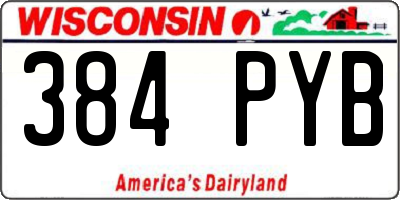 WI license plate 384PYB