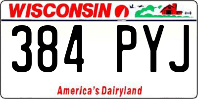 WI license plate 384PYJ