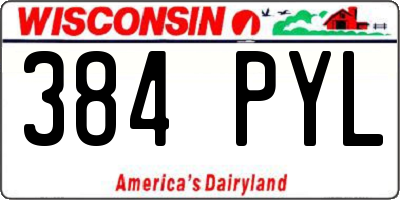 WI license plate 384PYL