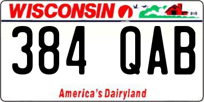 WI license plate 384QAB