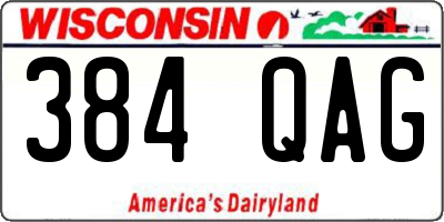 WI license plate 384QAG