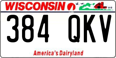 WI license plate 384QKV
