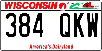 WI license plate 384QKW