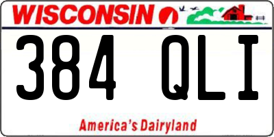 WI license plate 384QLI