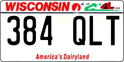 WI license plate 384QLT
