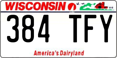 WI license plate 384TFY