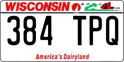 WI license plate 384TPQ