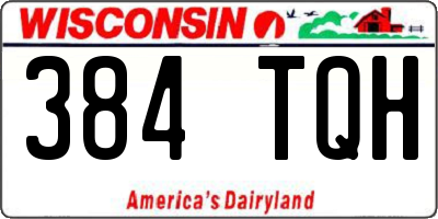 WI license plate 384TQH