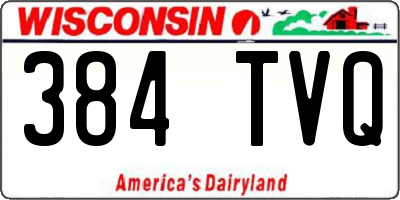 WI license plate 384TVQ