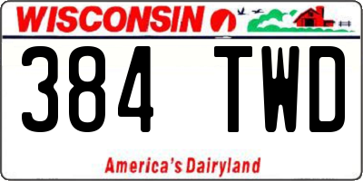 WI license plate 384TWD