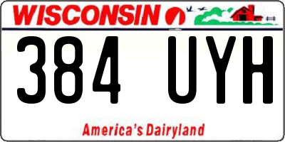 WI license plate 384UYH