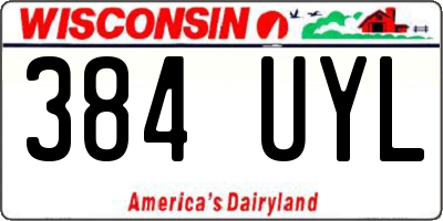 WI license plate 384UYL