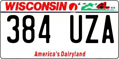 WI license plate 384UZA