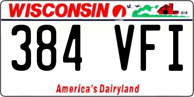 WI license plate 384VFI