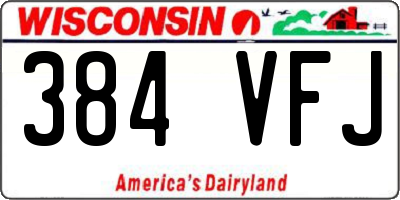 WI license plate 384VFJ