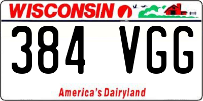 WI license plate 384VGG