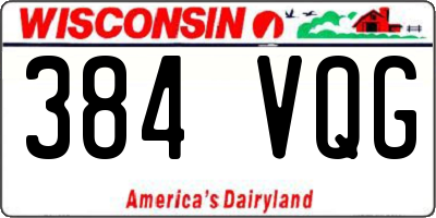 WI license plate 384VQG