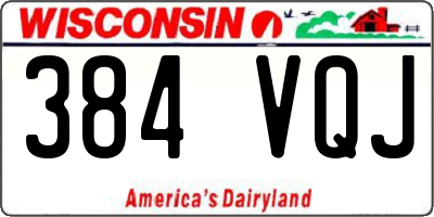 WI license plate 384VQJ