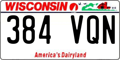 WI license plate 384VQN