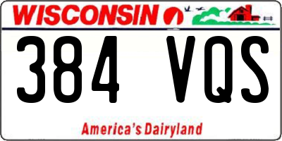 WI license plate 384VQS