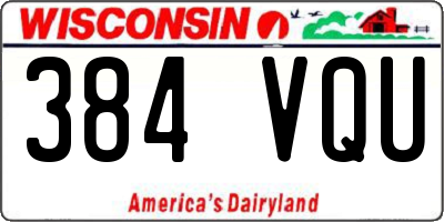 WI license plate 384VQU