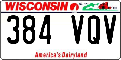 WI license plate 384VQV