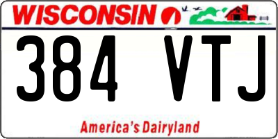 WI license plate 384VTJ