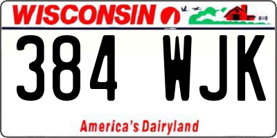 WI license plate 384WJK