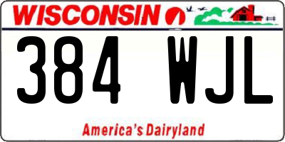 WI license plate 384WJL